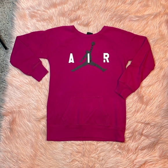 Air Jordan Youth Pink Crewneck Sweatshirt Size Large (12-13‎ years) - Picture 1 of 6